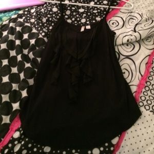 LC Lauren Conrad Black ruffle top