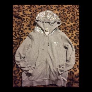 Gray Sparkly PINK jacket & Pandora Ring Bundle