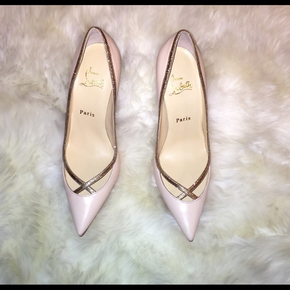 Sold Christian louboutin princess nude heels 100mm - Picture 2 of 4