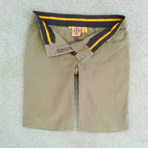 Tory burch tan long shorts