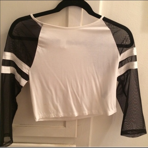 White cropped long sleeve