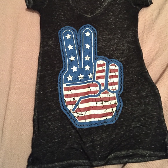 red, white & blue top