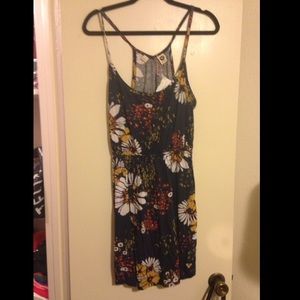Navy floral dress