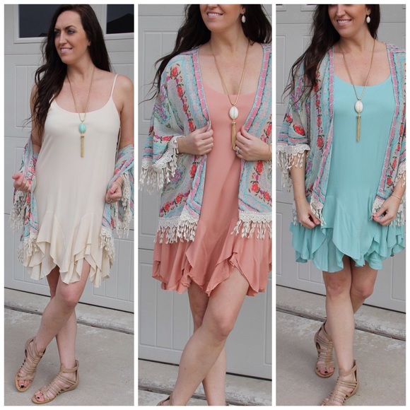 ❌SOLD OUT ❌ 🎉BOGO 🎉 Boho Chic Slip Dress - Picture 2 of 2
