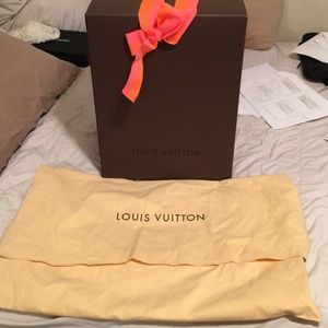 Authentic Large Louis Vuitton box and dust bag.