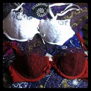 Victoria's Secret Very Sexy Red & White Bra Bundle