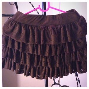 🌹 Faux Suede Coffee Color Skirt 🌹NWOT