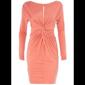 NWT Dorothy Perkins Coral Twist Front Dress