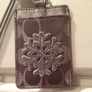 Coach Metallic Snowflake ID Badge