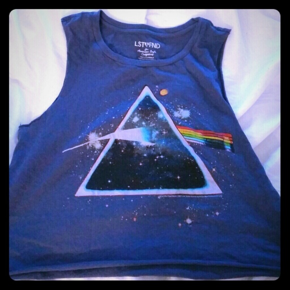 Gently used pink Floyd crop top