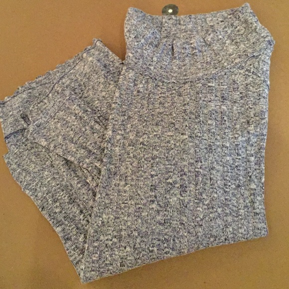 FREE PEOPLE BLUE TWEED CABLE LOOSE TOP - Picture 4 of 4