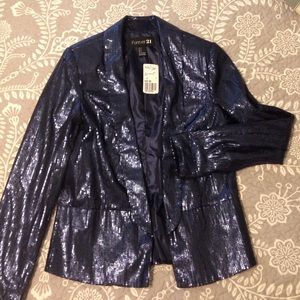 Navy Sequin Blazer 👌