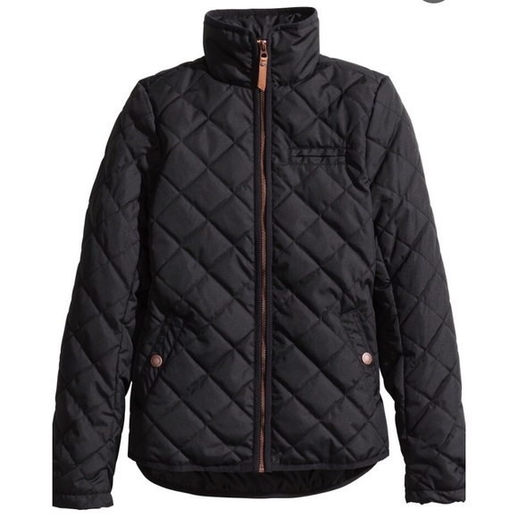 Black quilted jacket