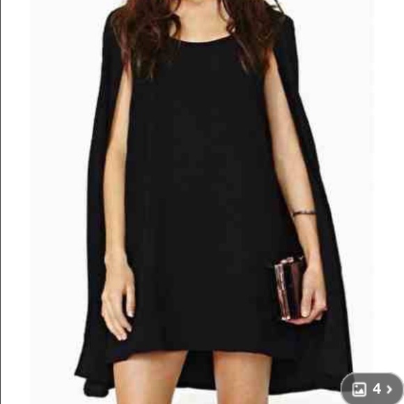 Black cap dress