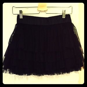 Layered tulle black skirt