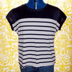 NY&C Navy Striped Tee size L