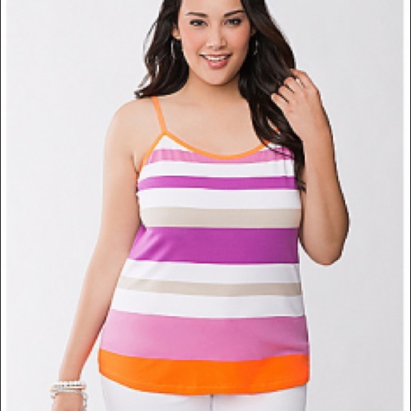 26/28 Tank striped orange and purple