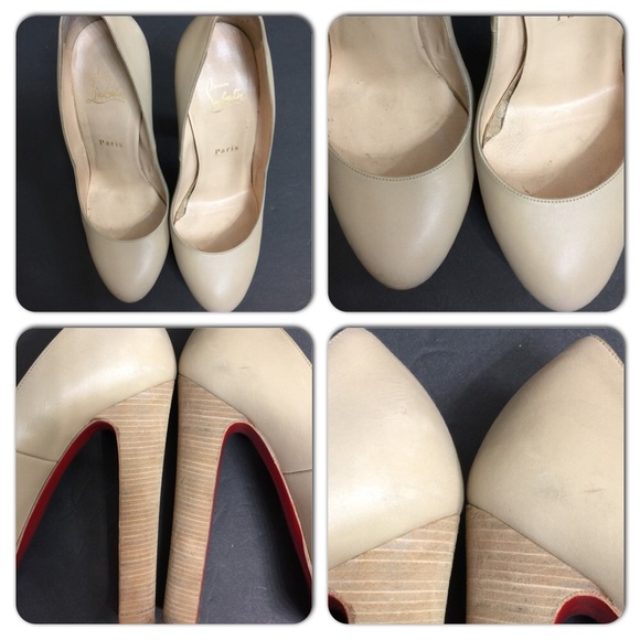 $895 CHRISTIAN LOUBOUTIN BIBI 140 NUDE EURO 381/2 - Picture 4 of 4