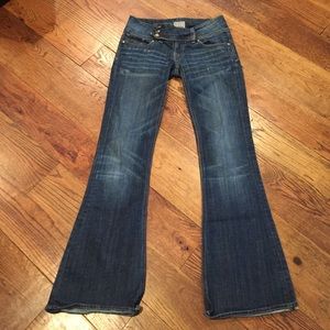 Express flare medium wash flare jeans