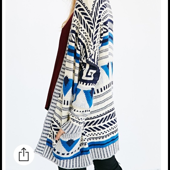 Urban Outfitters Pattern Open Cardigan - Picture 3 of 4