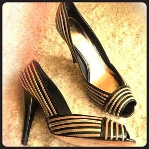 Saks Fifth Avenue peep-toed heels