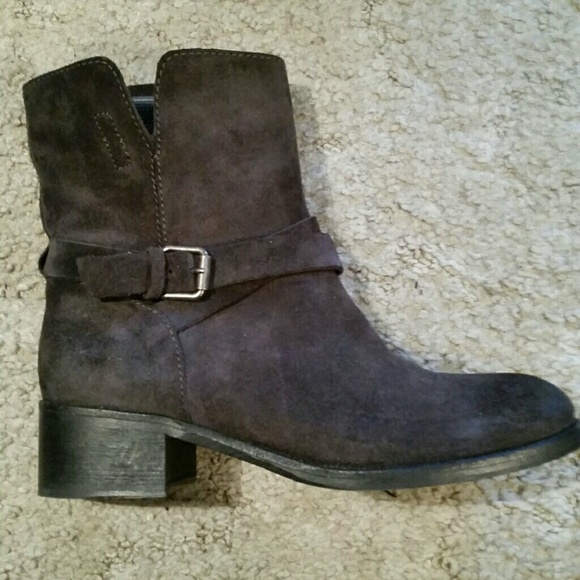 *SOLD* J Crew grey ryder suede biker ankle boots - Picture 4 of 4