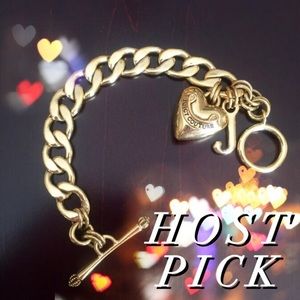 ✨HP✨ Gold Juicy Couture Bracelet & Charm
