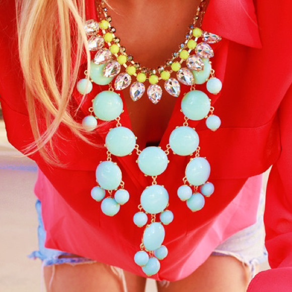 ily couture Jewelry - SOLD Mint Bubble Necklace