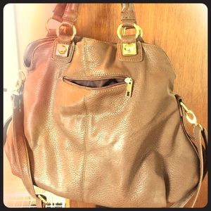 Large brown boho bag