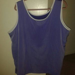 Susan Graver 1X, Women's Tank, wide 2Shades Purple
