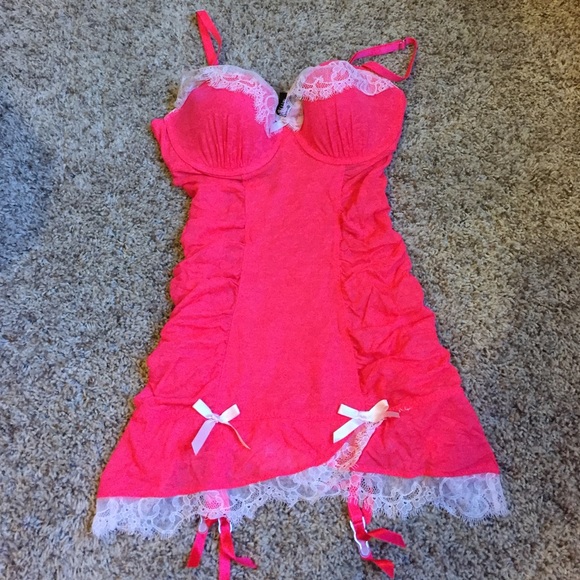 Victoria's Secret lace garter slip dress
