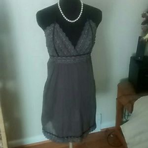 Awesome cocoa brown eyelet sundress/small
