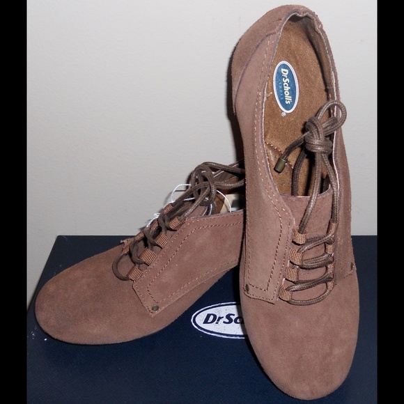 Dr Scholl's Sz 6.5 Suede Oxford Style Dress Pump