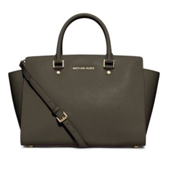 Michael Kors Large Saffiano Leather Selma Satchel