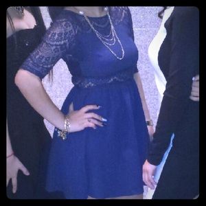 Navy lace dress