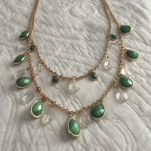 Green and Gold Accent Necklace