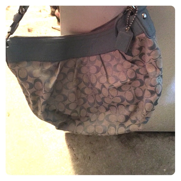 Baby blue Coach hobo bag