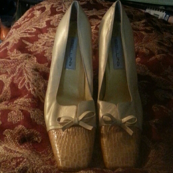 Gold shoes