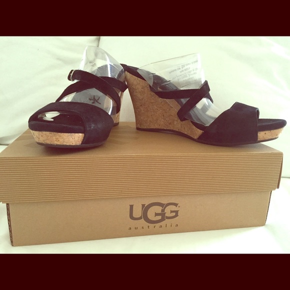 Black Ugg wedges. 7.5