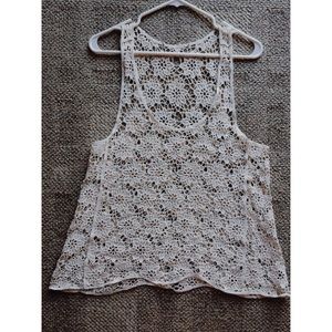Knit flower tank