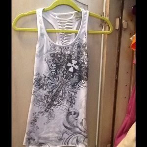 Black and white cross shirt