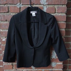 Crop black suit jacket