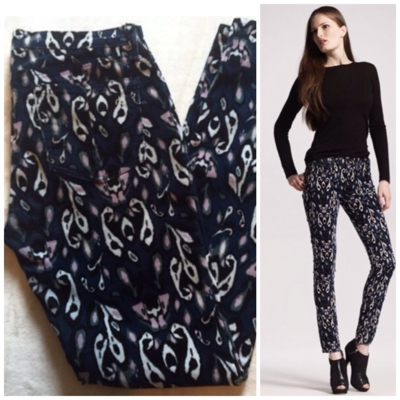 rag & bone Pants - Rag & Bone Ikat Printed Skinnies