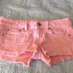 Colored jean shorts