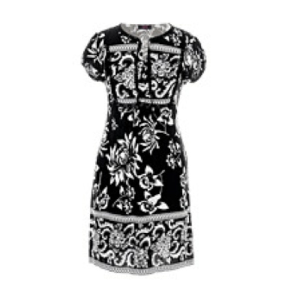Black and White Floral Dress