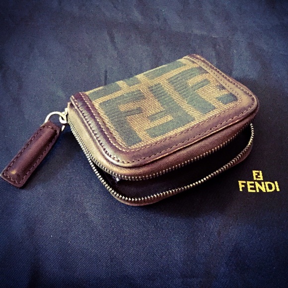 Fendi zucca coin purse