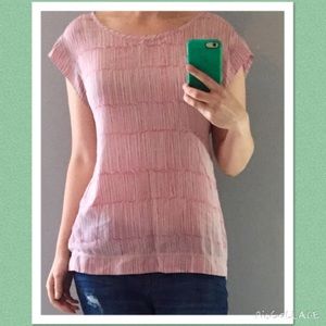 Banana Republic pink silk blouse Size Small