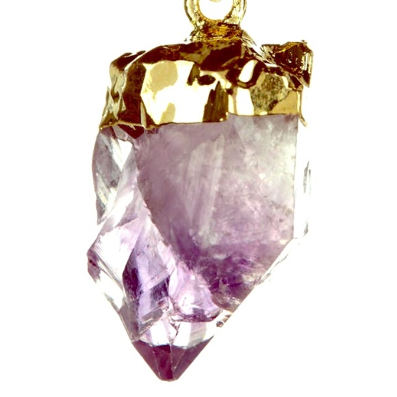 Lila Jewelry - SOLD!!! 14k Dipped Brandberg Amethyst Pendant