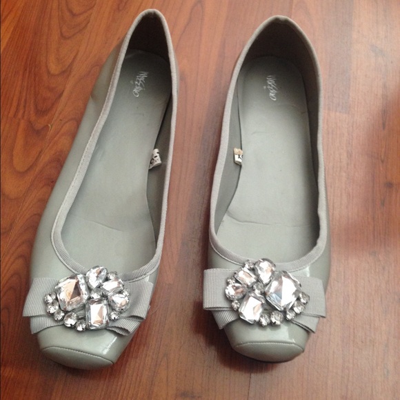 Mossimo Grey Jeweled Flats Size 9