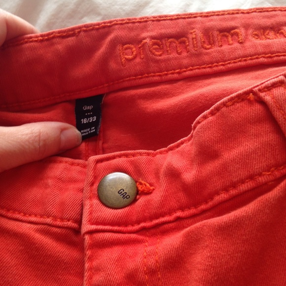 Orange gap stretchy jeans